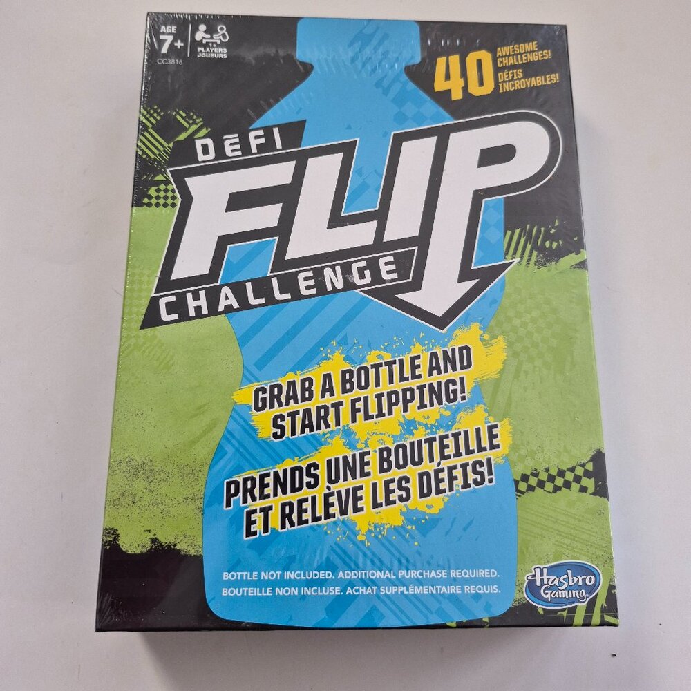 Flip Challenge by Hasbro board game grab bottle bilingual edition - NEW IN BOX